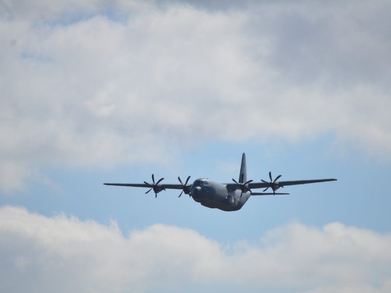 RAAF C-130J Hercules in flight